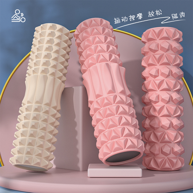 Foam Roller Solid Type Massage Roller Yoga Column Leg Muscle Relaxation Leg Beauty Tool Sports Fitness Massage Stick