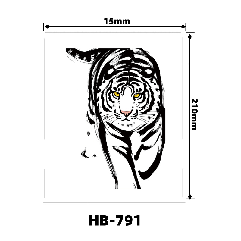 Picture of Factory wholesale tiger blood wolf head tattoo stickers to map custom small fresh English letters cartoon pattern stickers