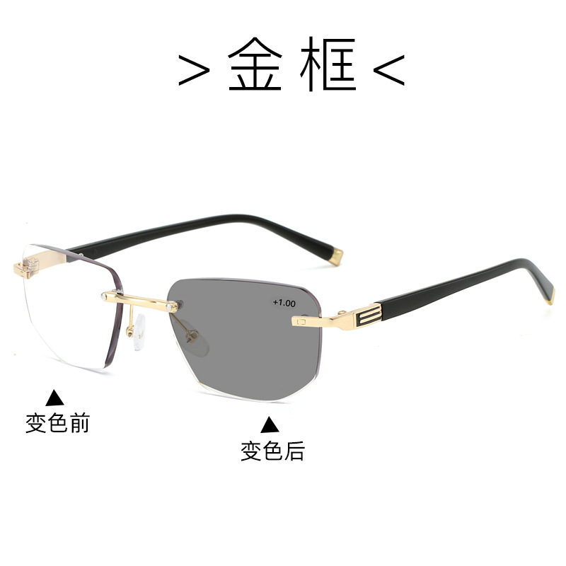Picture of Frameless trimming presbyopic glasses European and American cross-border color changing multi-focus presbyopic glasses dual-use smart zoom wholesale