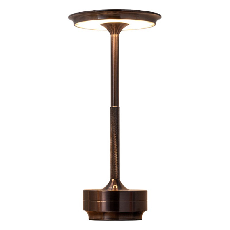 Cross-Border Creative Table Lamp Retro Light Luxury Bar Clear Bar Atmosphere Light Charging Bedroom Touch Modern Simple Night Light