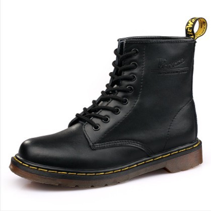 Martin Boots Men's Tooling Style Spring New Men's Martin Boots Couple's Two-layer Cowhide plus size European Station Men's Shoes