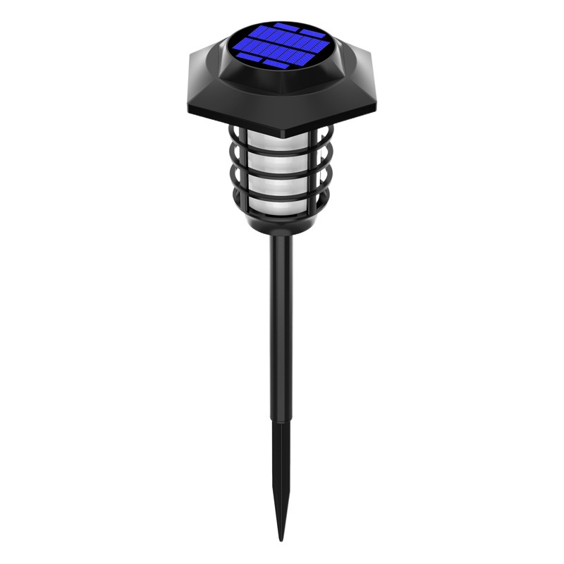 Cross-Border Solar Simulation Flame Lamp Courtyard Park Yard Column Lamp Landscape Atmosphere Lighting Ground Lawn Lamp