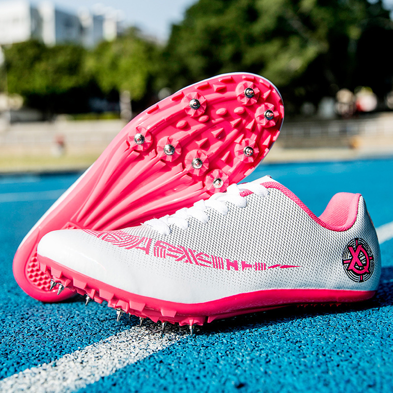 Triple Jump Spikes, Sprint Shoes for Male and Female Students, High School Entrance Examination, Physical Examination, Track and Field Sports Competition, Running and Long Jump, 8 Spike Shoes