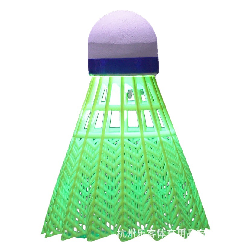 Picture of Leke Luminous Badminton Manufacturer Are Now Available in Bulk with Light-Emitting Led Nighttime Fluorescent and Durable Plastic Nylon Balls