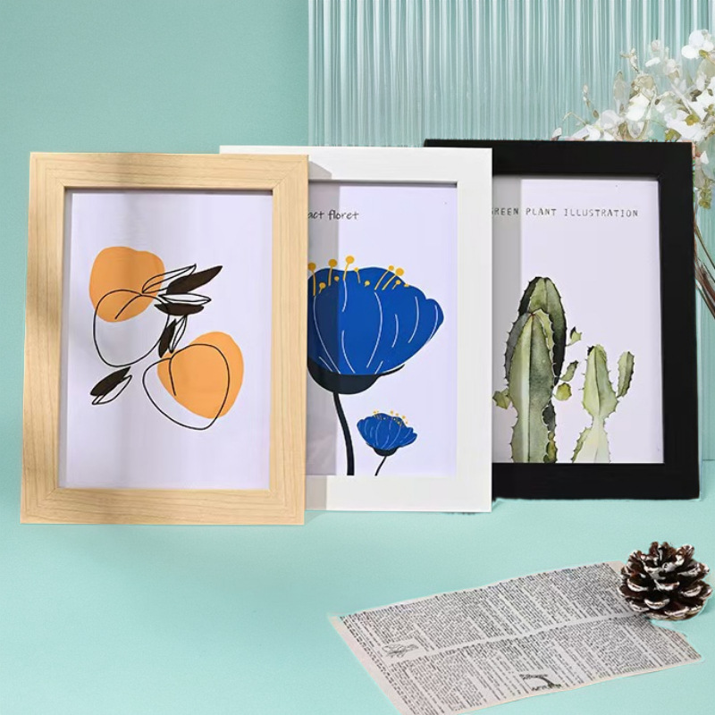Picture of Photo Frame Wholesale Wooden Display Stand Photo Wall 5 Inch 67810A4 Creative Simple Picture Frame Handmade Hanging Decoration