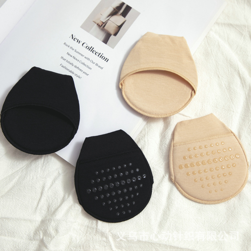 Summer New Cotton Half Palm Socks Shallow Mouth Non-slip Anti-pain Invisible Women Boat Socks Thin High Heels Pocket Pad Socks