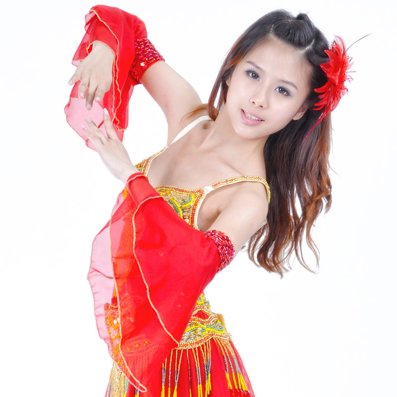 Picture of Double-Layer Sleeves, Belly Dance Swing Sleeves, Beaded Embroidery Sleeves, Watch Performance Costumes, Sleeves, Source Factory Direct Sales