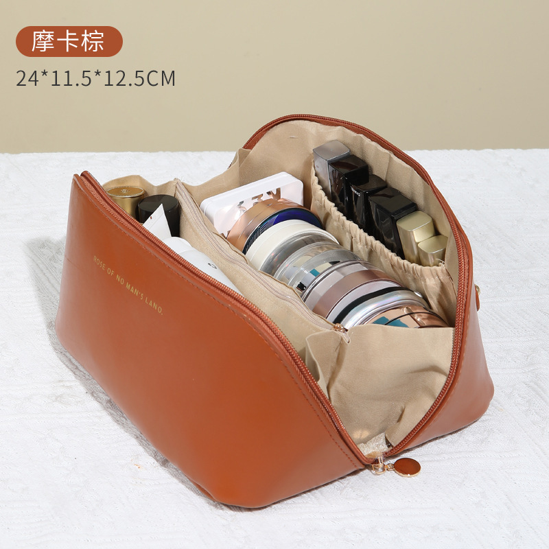Picture of ins style portable cosmetic bag large capacity travel portable wash bag new super popular wash cosmetics storage bag