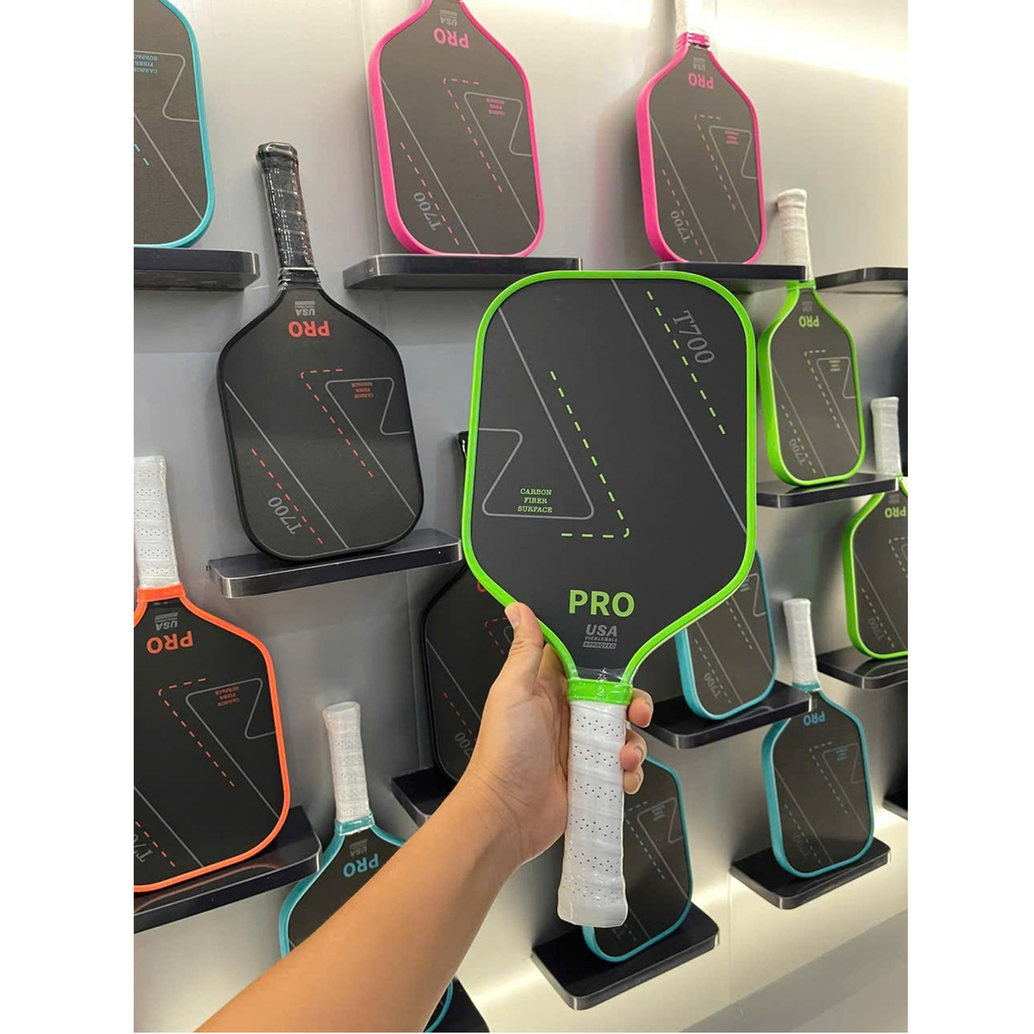 Pickleball Carbon Fiber Pickleball Racket T700 Rough Sandblasted Professional Competition Pickleball Paddle