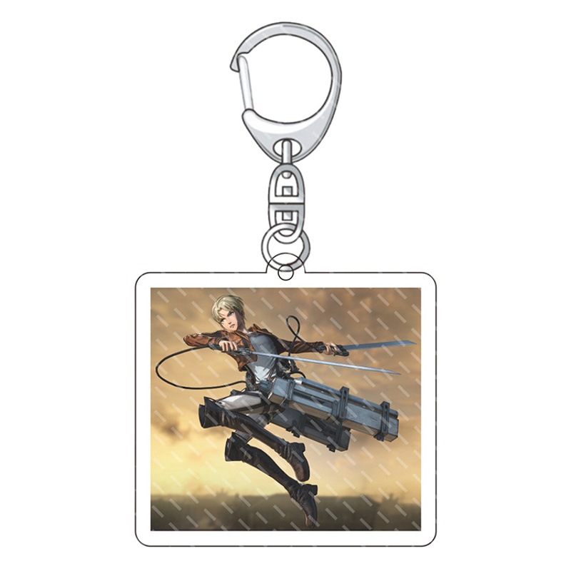 Anime Acrylic Attack Giant Mikasa Long Allen Keychain Acrylic Keychain Pendant