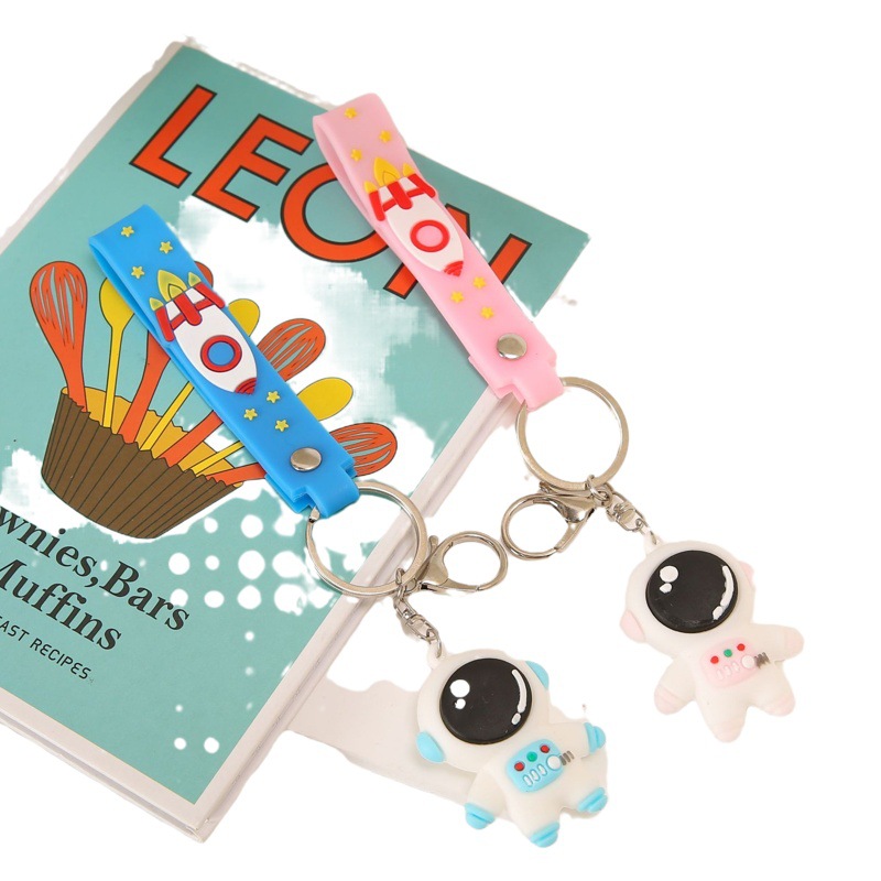 Doll Keychain Pendant Gift Cartoon Silicone Couple Astronaut Spaceman Accessories Creative Backpack