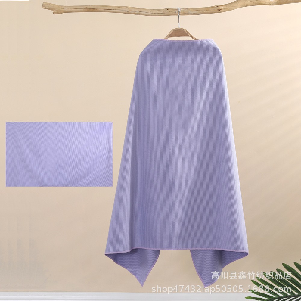 Picture of Quick-Drying Bath Towel for Men and Women Swimming Outdoor Sports Fitness Warm Portable Hot Spring with Snap Buttons Absorbent Beach Towel
