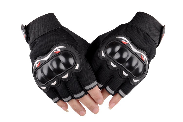 Picture of Full-Finger Off-Road Spring, Summer and Autumn Cycling Half-Finger Motorcycle Cycling Gloves Outdoor Hard Shell Hand Guard Protective Motorcycle Gloves