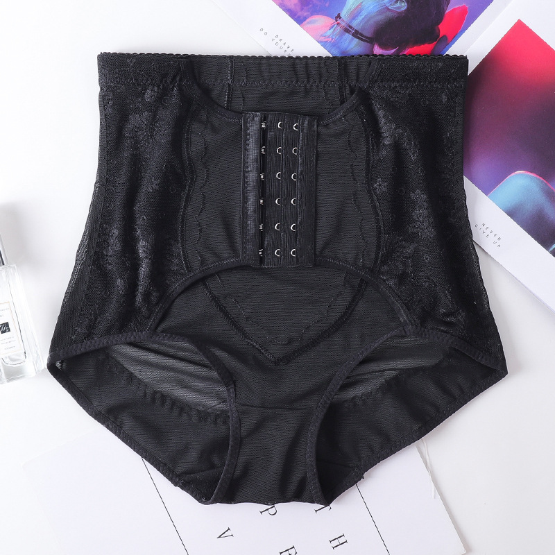 Picture of Postpartum Abdominal Tinker Underwear High Waist Mesh Anti-Roll Hip Tie Slim Belly Body Shaping Pants Buckle Enhanced Edition