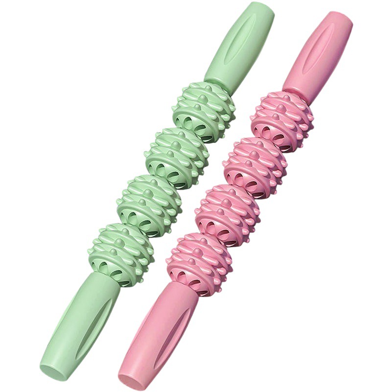 Wolf tooth stick massage stick roller shaft muscle relaxation thin calf fascia massage stick deep Super pain five-wheel massager