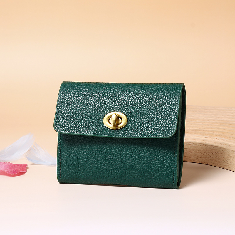 Picture of New Ins Retro Small Wallet Soft Leather Thin Simple Compact Women's High-End Multi-Card Slot Card Holder Coin Purse