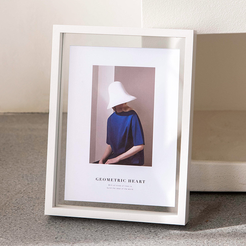Picture of Double-sided transparent photo frame glass a4 picture frame mounting frame 7-inch specimen acrylic photo frame decoration 6-inch frame