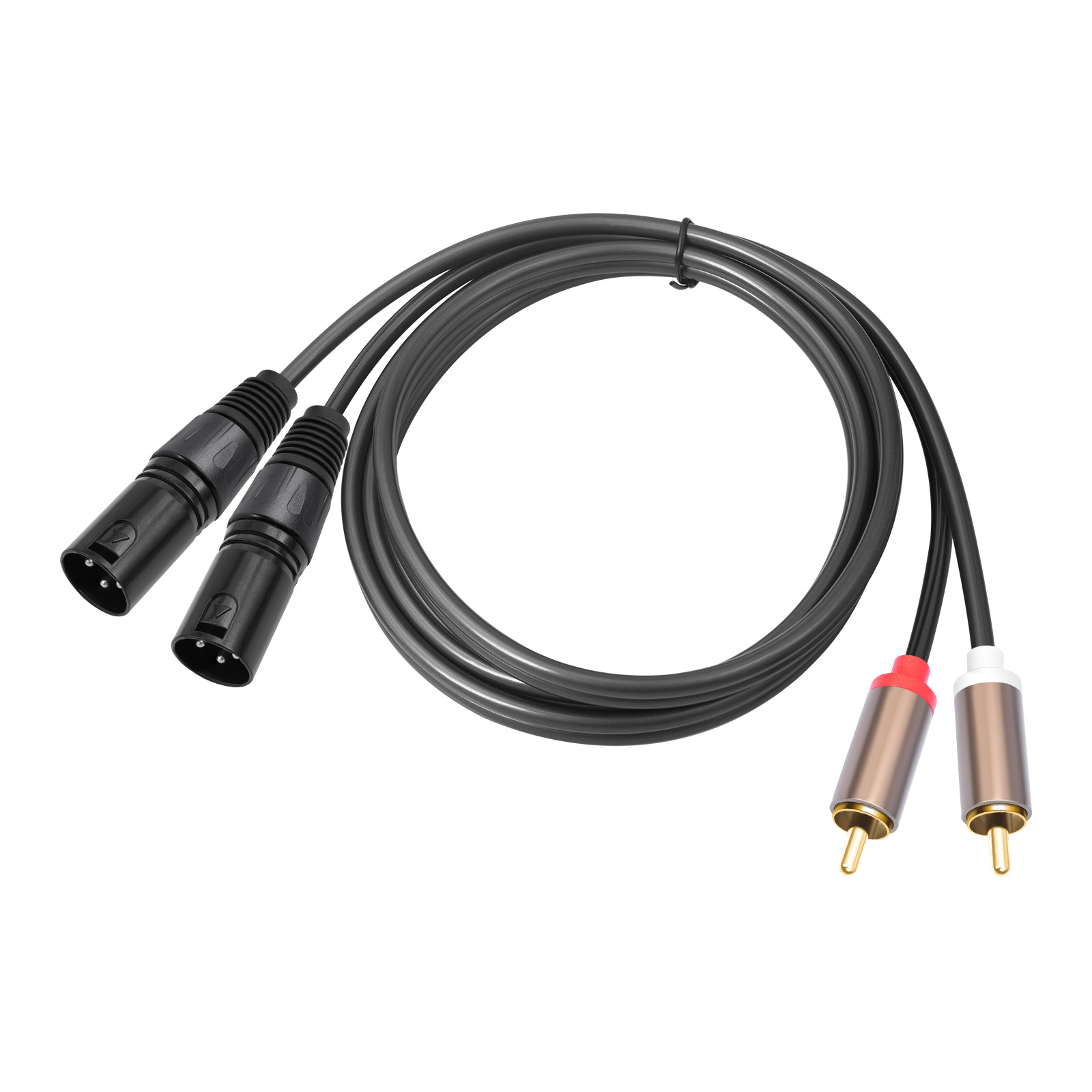 Picture of Hot 2RCA revolution 2XLR public mixer power amplifier audio line double lotus to double card Nong male 1.5 meters 3 meters