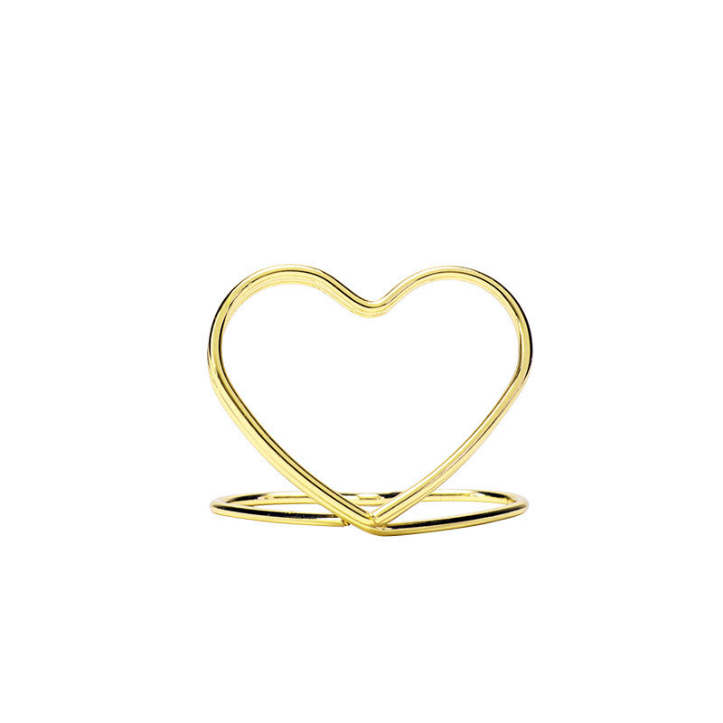 Picture of Spot double love note clip triangle business card clip desktop message clip heart-shaped photo clip hotel seat clip