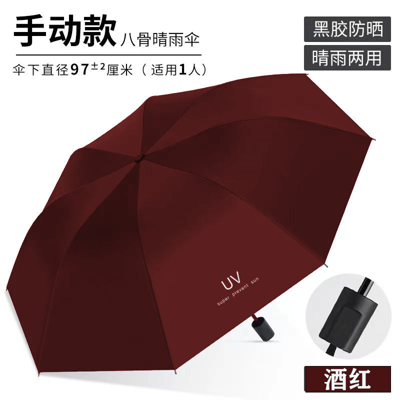 Picture of UV Umbrella Custom Wholesale UV Protection Thickened Sun Protection Sunshade Umbrella Sun Umbrella Folding Sunny and Rainy Umbrella for Men and Women