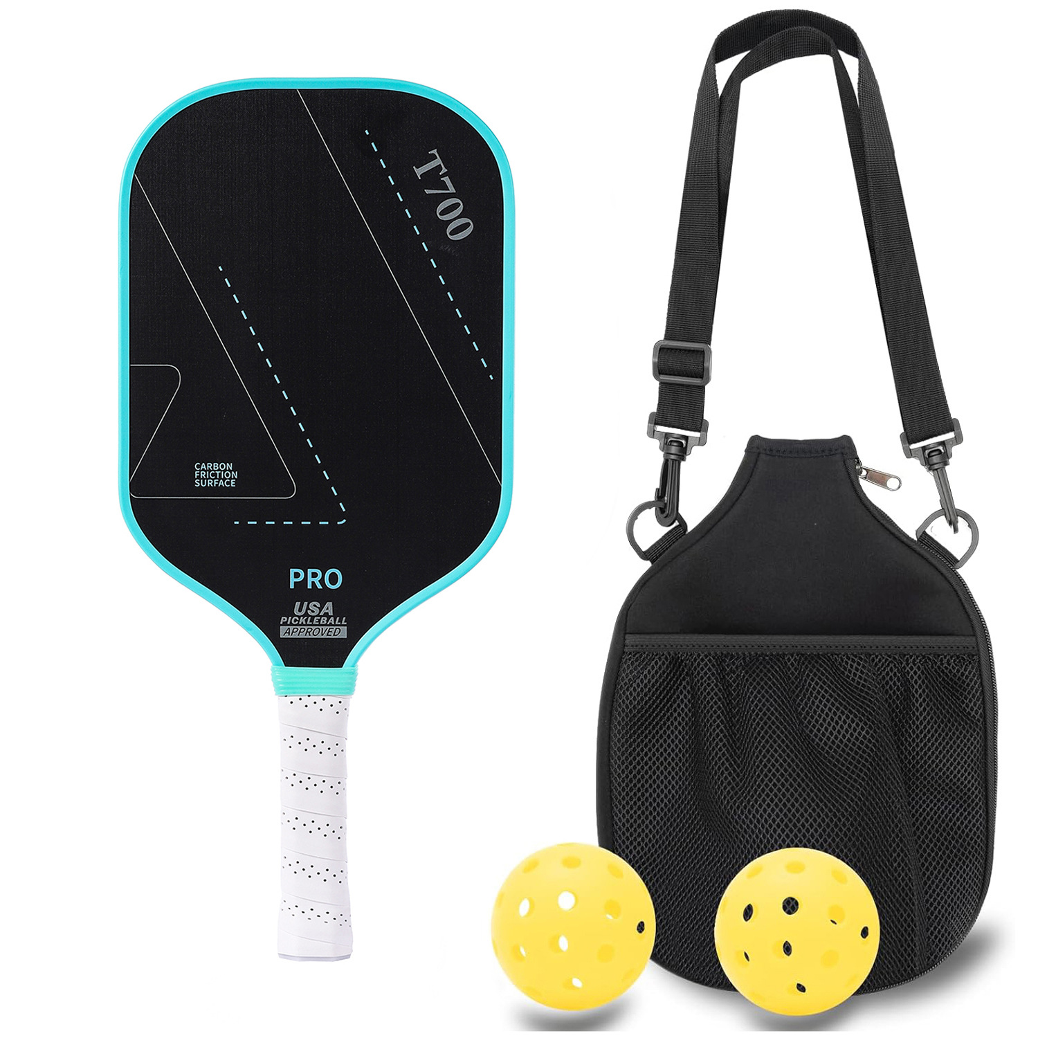 Toray Carbon Fiber 16mm Rack T700 Peak Rack 12K Graphite Frosted Professional Tree Paddle pickleball
