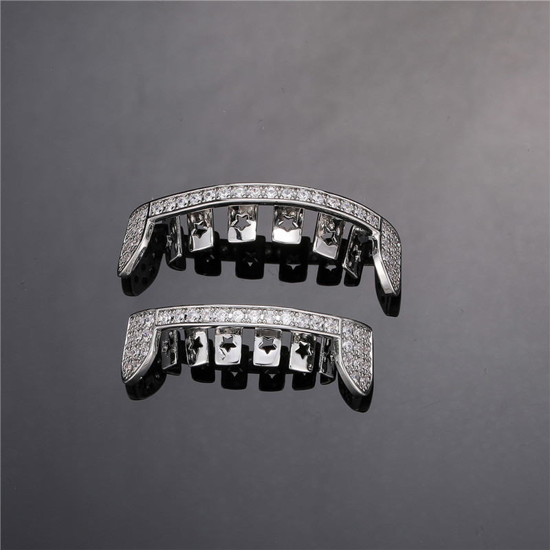 Picture of European and American hip-hop braces single row full of diamond fangs hiphop fashion accessories for men and women cross-border manufacturers wholesale