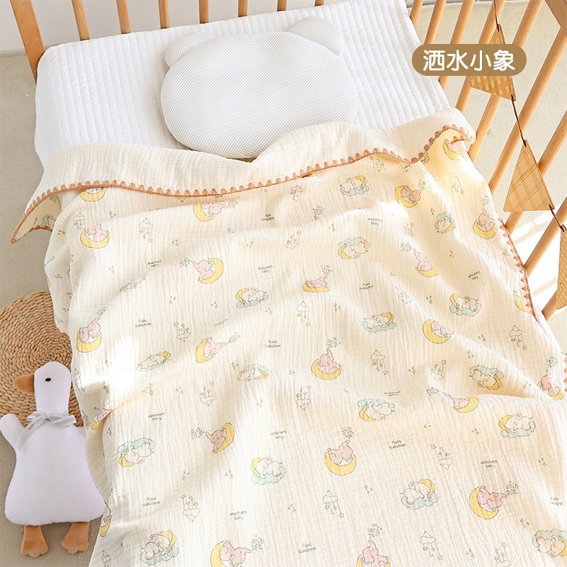 Picture of Newborn Cartoon Bag Single and Double Gauze Bath Towel Baby Four-Layer Cotton Yarn Bag Baby Blanket Children's Bag Towel