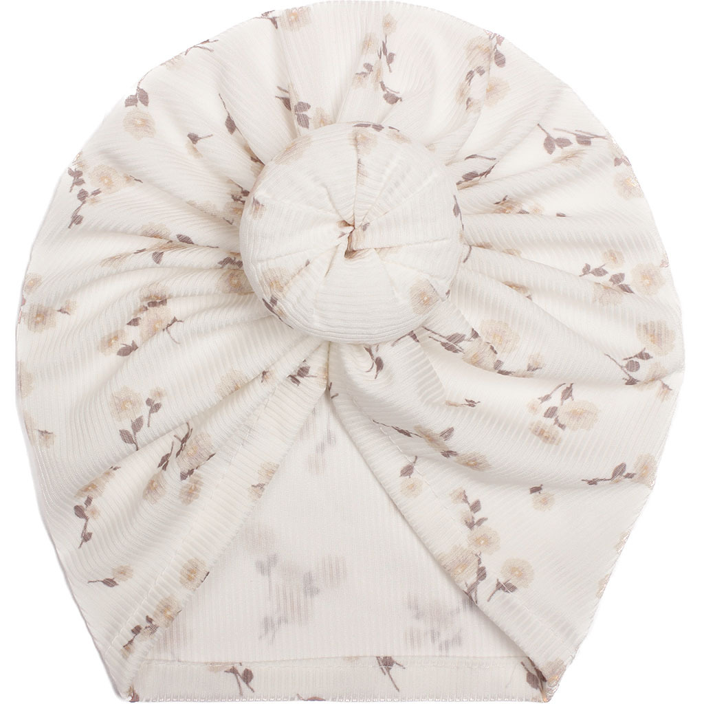 Picture of New European and American Floral Children's Hats, Printed Donut Baby Indian Pullover Hats, Four-Season Baby Turban Hats