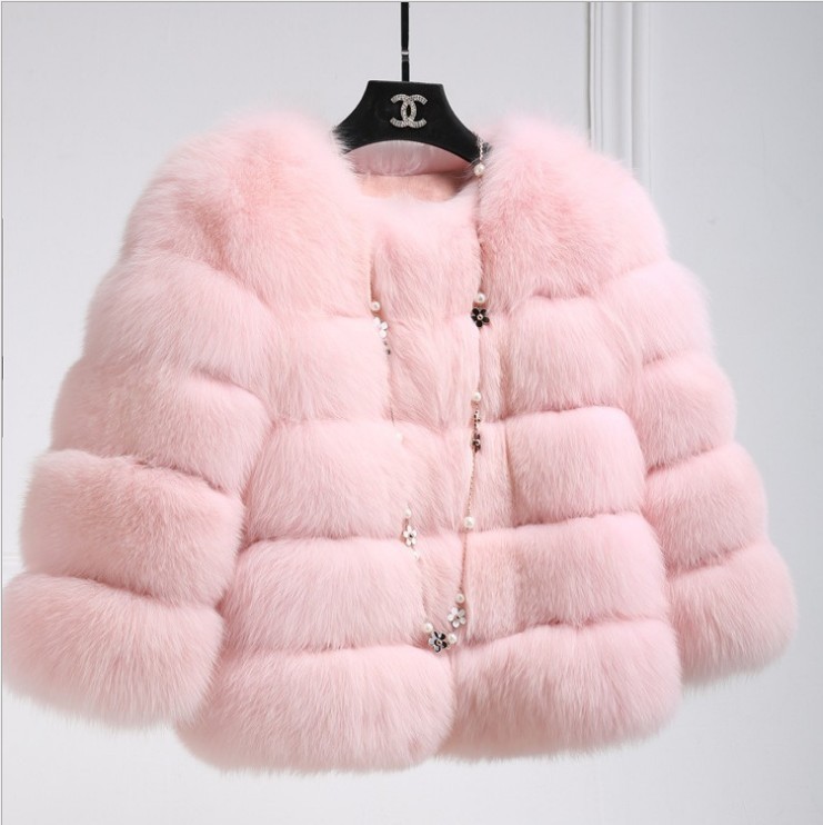 Picture of Fur European and American best selling faux fox fur faux fur coat women's short long sleeve fur faux fur coat