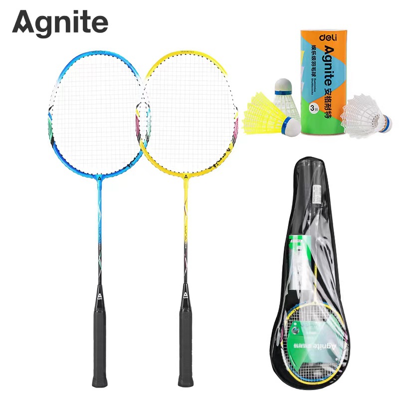 Deli F2103/F2117/F2131/FH901 badminton racket set contains 3 badminton sports goods