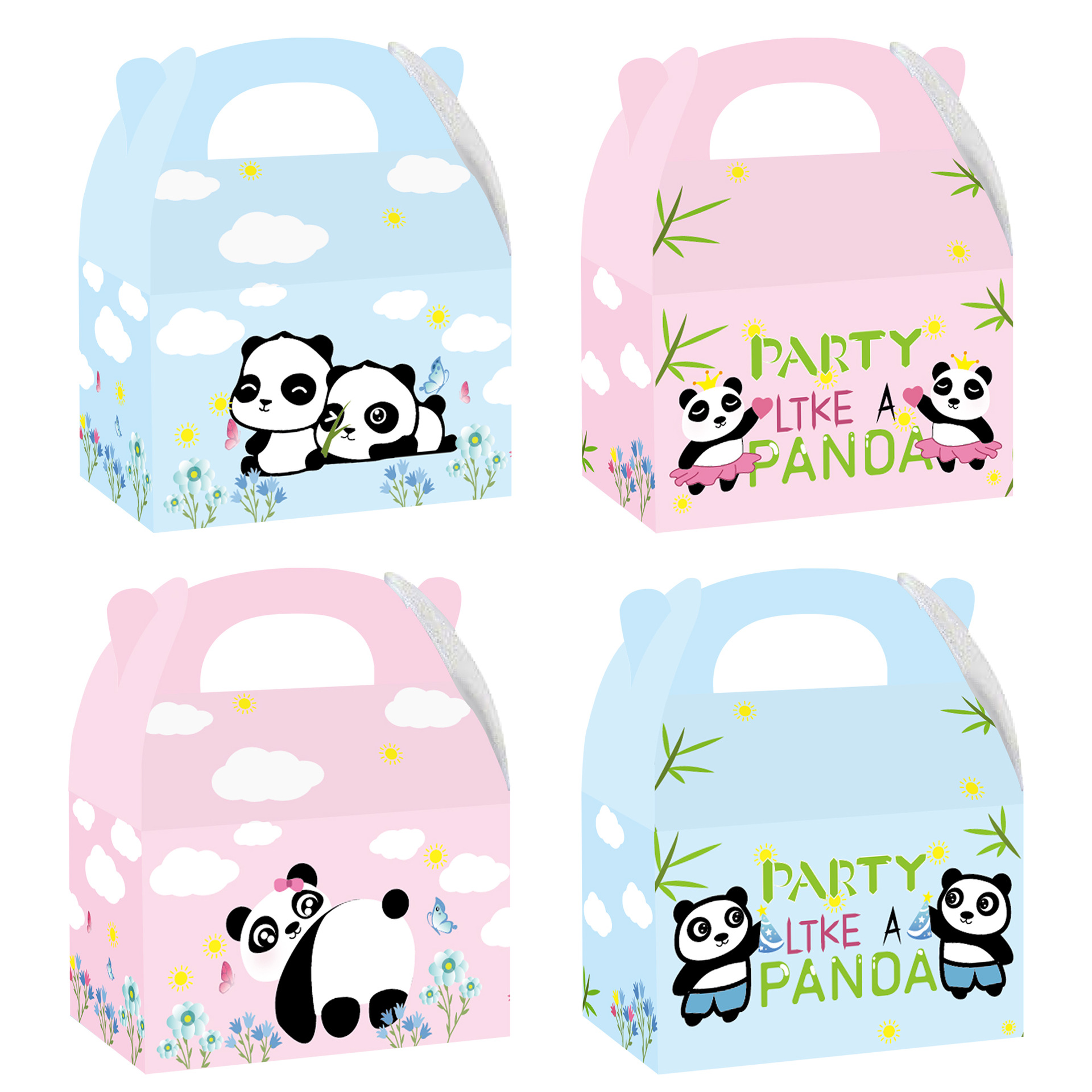 Amazon Cute Panda Candy Gift Box Fruit Gift Box Jewelry Cardboard Bow Children's Box