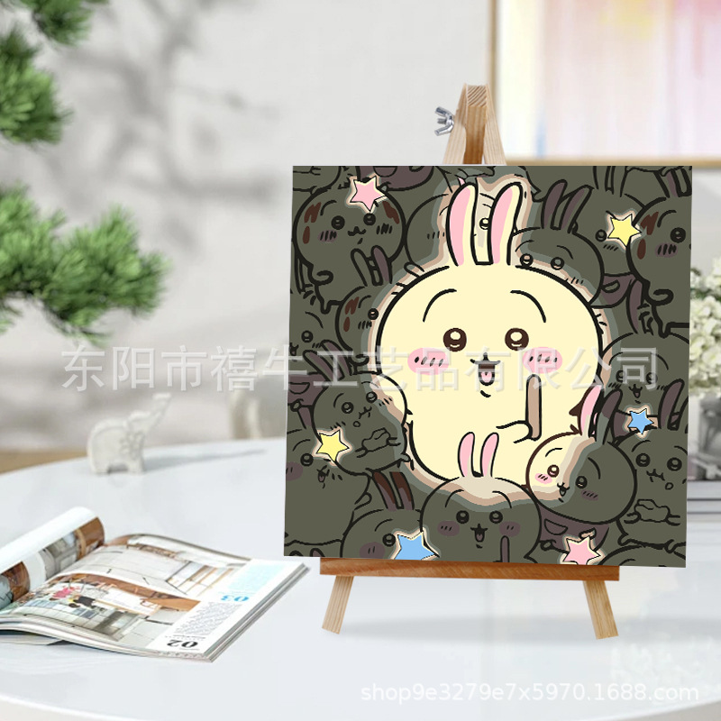 Picture of Jiyikawa Digital Oil Painting DIY Flower Hand-Filled Oil Painting Healing Decompression Plant Flower Landscape Painting
