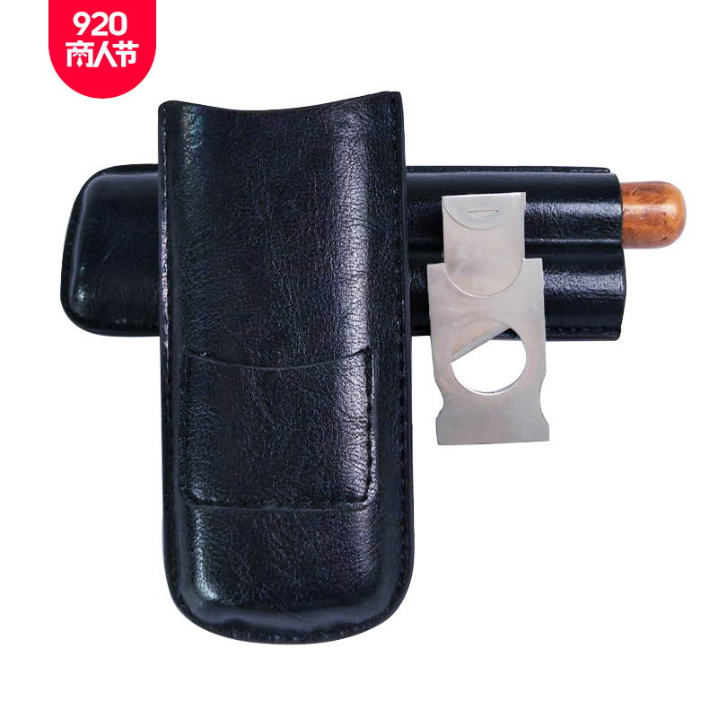 Picture of in stock Cuban Cigar Set for Cigar Shear Portable Goya Moisturizer Cowhide Travel Pack