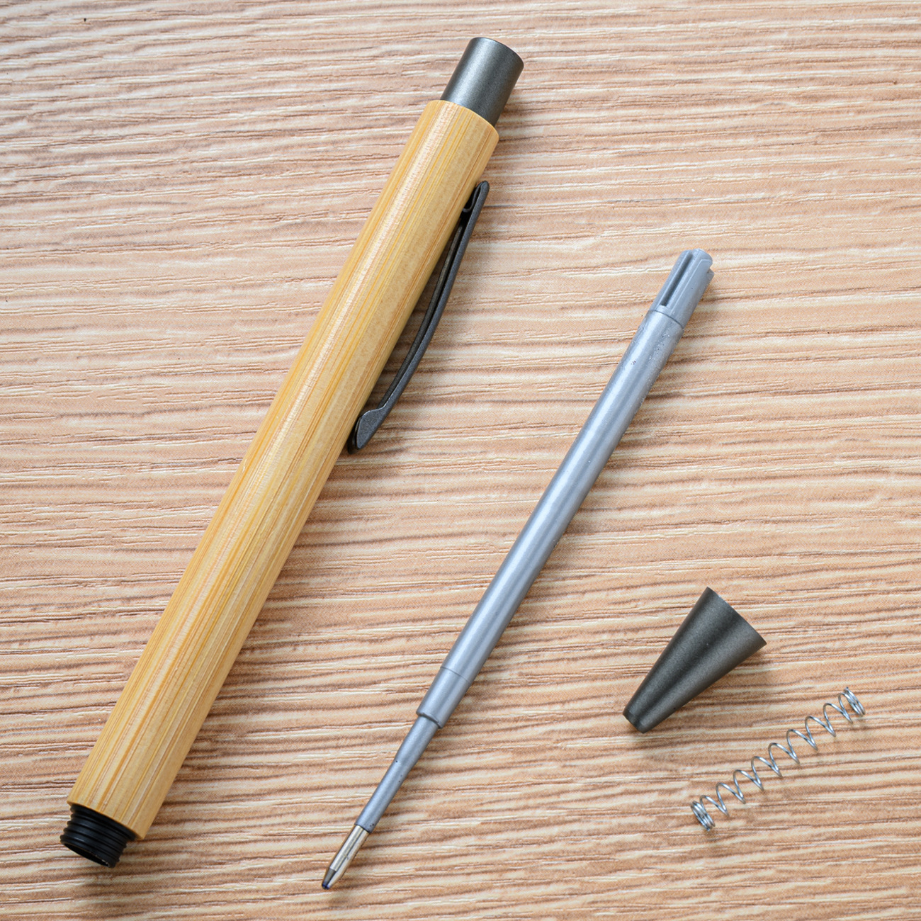 Picture of Spot bamboo pen wholesale bamboo wood material advertising ballpoint pen printable logo gift Pen Press bamboo pen