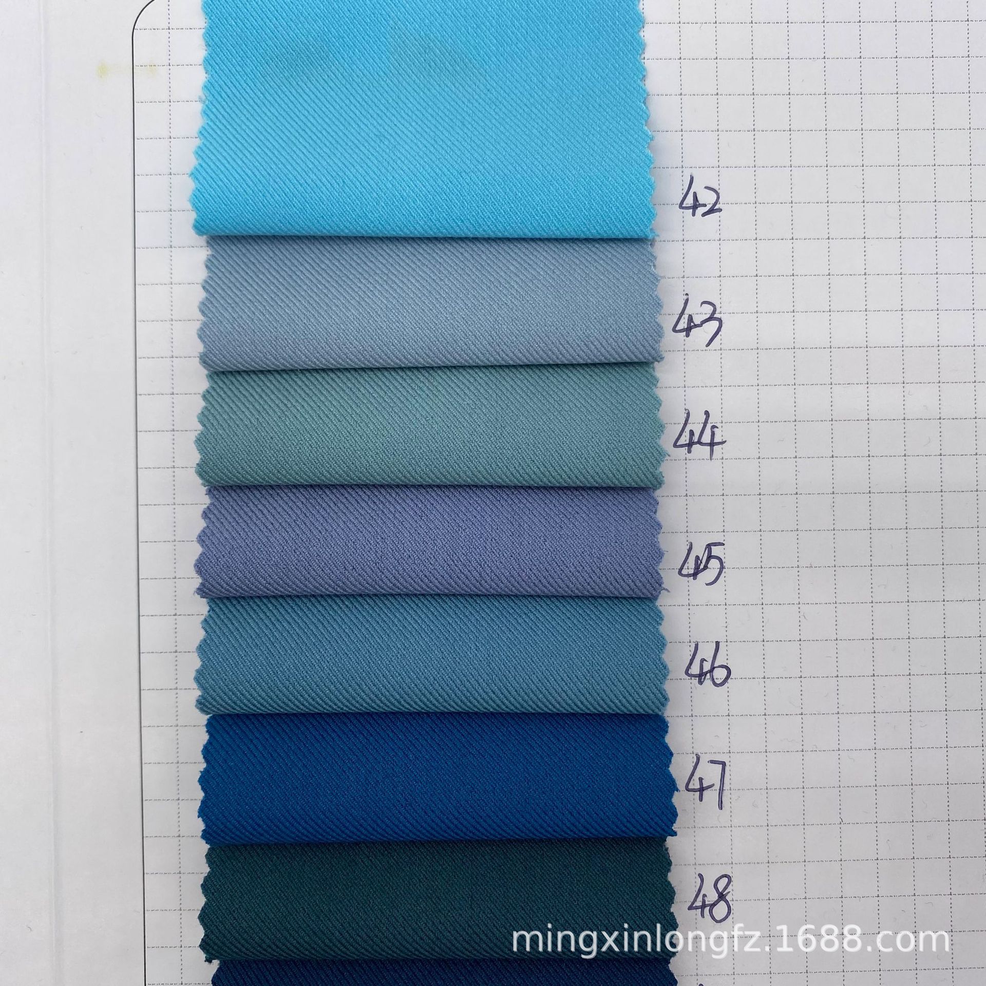 Picture of TR3/3 Twill four-sided elastic small suit jacket trousers skirt fabric uniform sailor suit professional wear fabric
