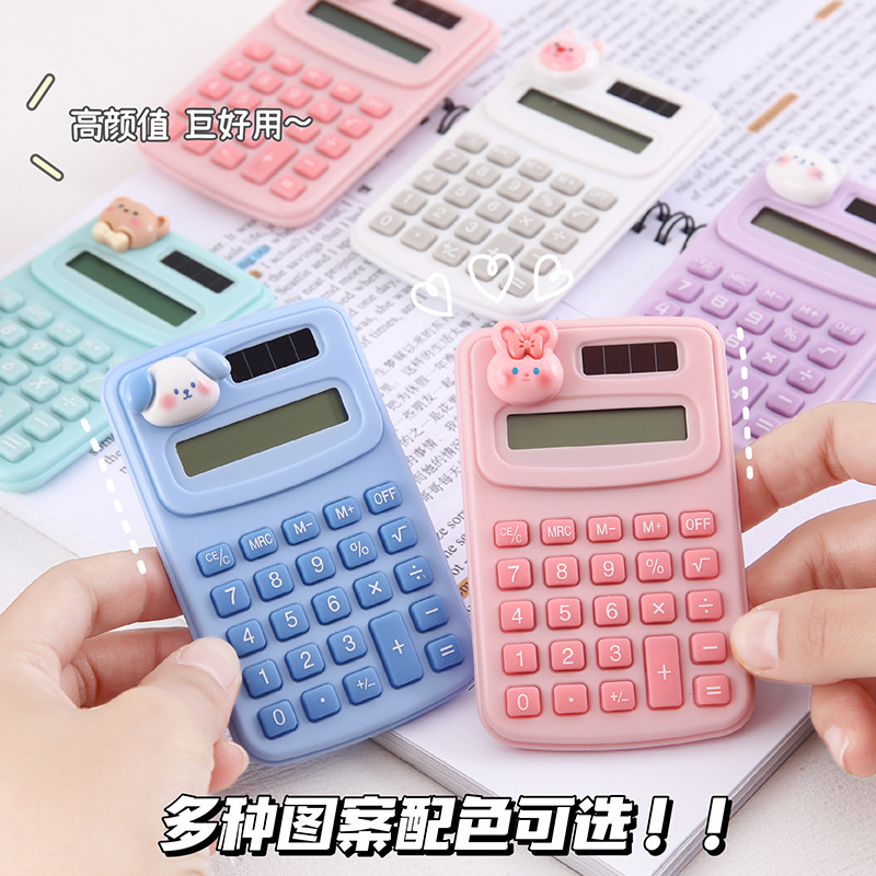 Picture of Cartoon cute calculator candy color mini portable small calculator portable office student computer wholesale