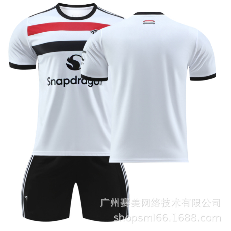 Picture of 2425 Red Devils Two-man White Football Jersey suit 10 Rashford 37 Menu 17 Garner Joe 7C Luo Men's Jersey