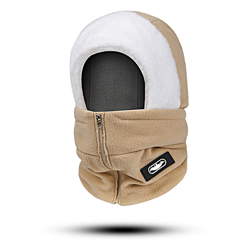 Picture of Autumn and Winter Warm Hat Outdoor Riding Windproof Cold Riding Hat fleece-lined Lei Feng Hat Thickened Neck Protection Mask