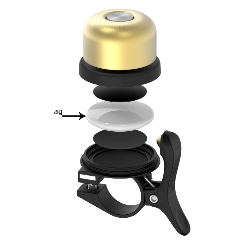 Twooc Mountain Road Fixed Gear Bicycle Bell Retro Bell Horn Cycling Accessories Black Gold Cross-Border Hot Item