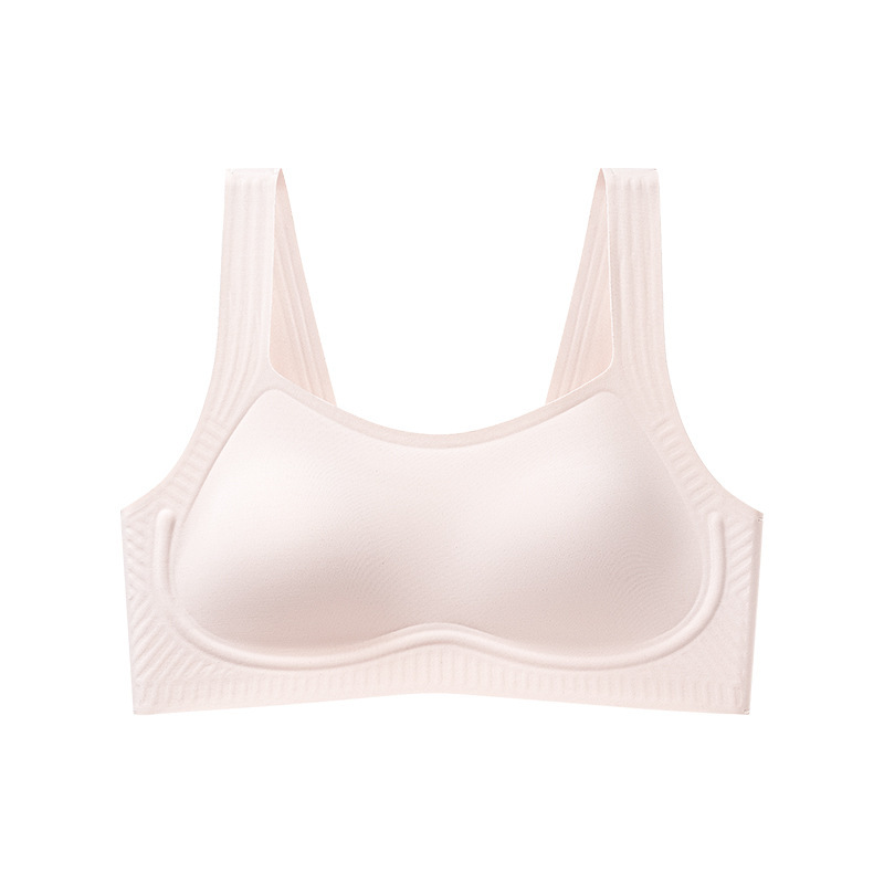 Picture of Cross-border foreign trade seamless underwear women's small chest large push up thin support latex underwear vest bra without steel ring