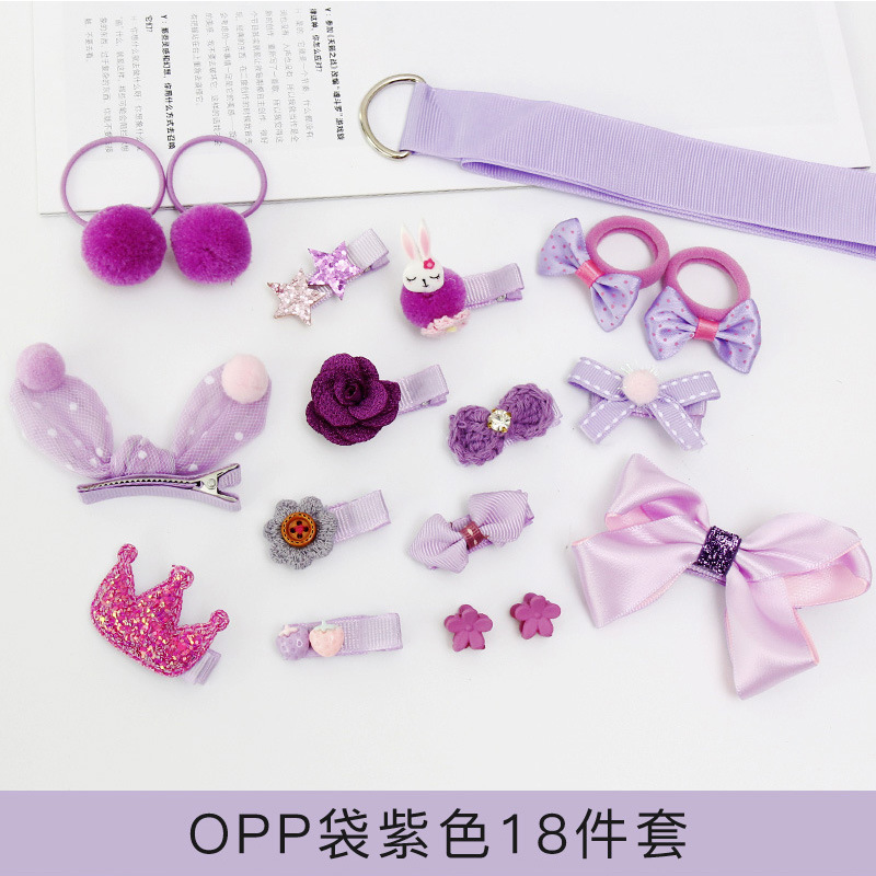 Picture of Korean Style Hair Accessories, Kidsren's Hairpins, 18-Piece Set, Girls' Hair Accessories, Baby Cute Hairbands, Girls' Hairpins, Baby Headbands