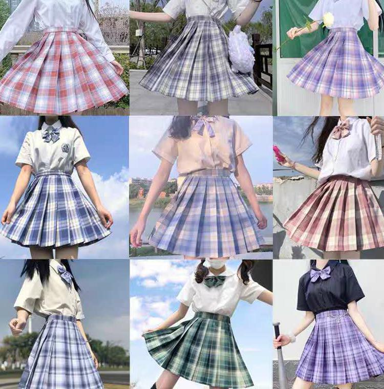 Tr School Uniform Plaid Cloth Popular T-Dyed Plaid Pleated Skirt Fabric Jk Uniform Plaid Sample Customization
