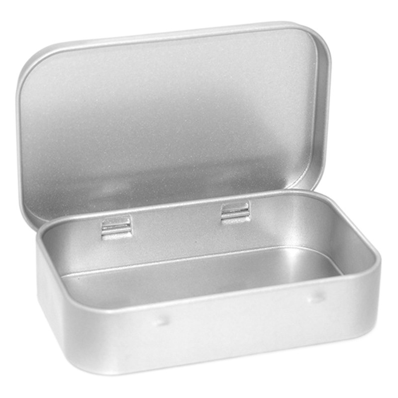 Mouth Sugar-Containing Iron Box small size Hinge Iron Box Packaging Fine Sand Iron Necklace Small Jewelry Flip Black Storage Iron Box