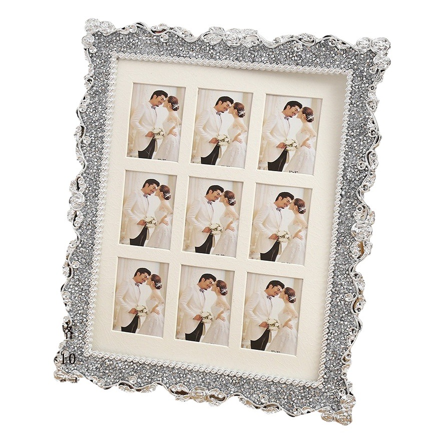 Cross-border creative personalized European-style photo frame modern minimalist handmade diamond-embedded desktop decoration horizontal and vertical Universal photo frame photo frame
