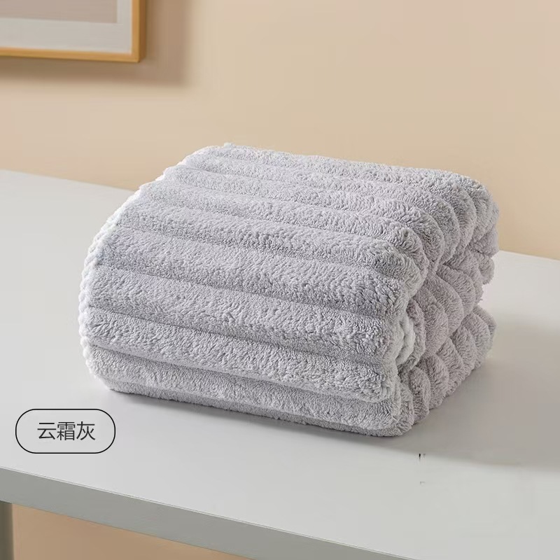 Picture of Yunduo Coral Velvet Bath Towel and Shower Cap for Women's Household Water-Absorbent, Quick-Drying, Non-Shedding, Thickeneded Bath Towel, Bath Towel and Hair Drying Cap