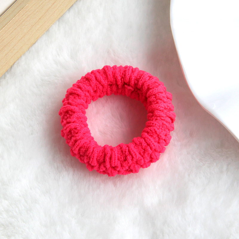 Picture of THICK THICK high elastic towel ring color seamless hair ring ponytail hair rope hair rope does not hurt hair rubber band for women