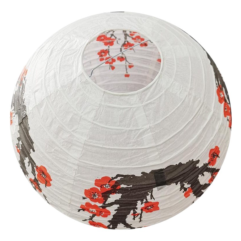 Plum Round Paper Lantern Japanese Cherry Blossom Theme Party Paper Lantern Kidsren's Birthday Wedding Party Decoration