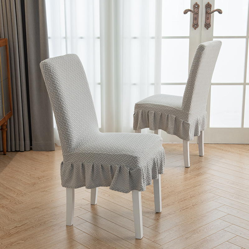 Picture of Cross-border jacquard fleece thickened conjoined elastic hotel restaurant chair cover anti-fouling stool cover chair cover