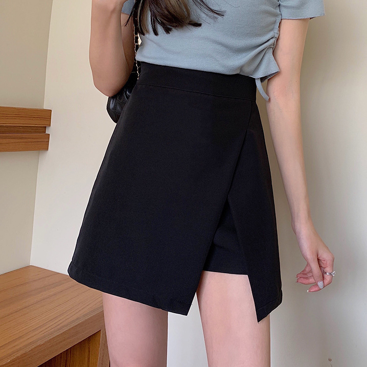 Skirt for Women Summer 2021 New Korean Style Design Asymmetrical A-Line Skirt Small Elegant Suit Short Skirt