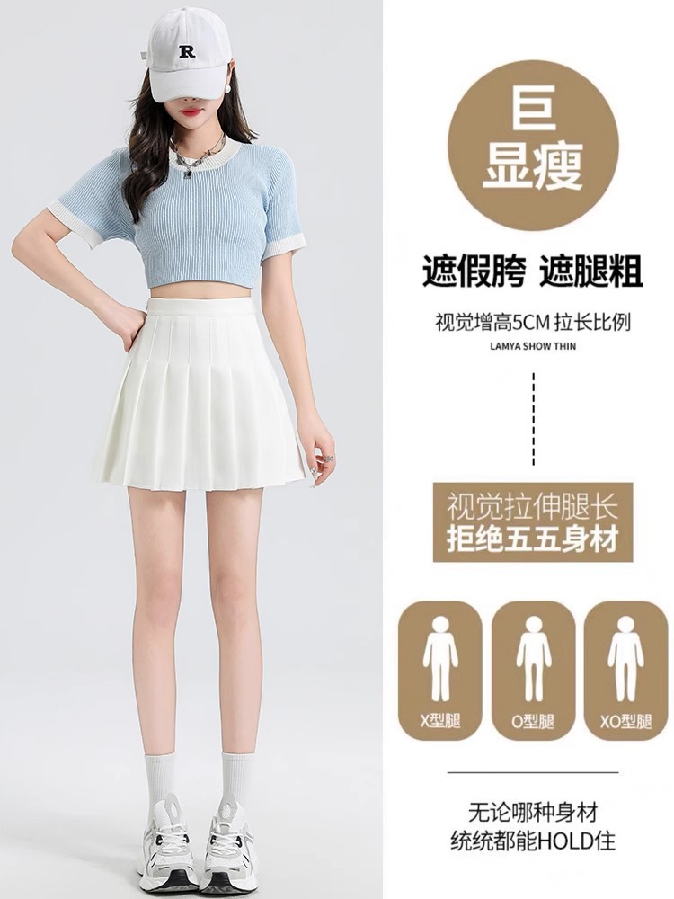 Picture of high quality White Pleated Skirt Women's Summer 2025 New A- line JK Skirt High-end Slim Look Small Skirt